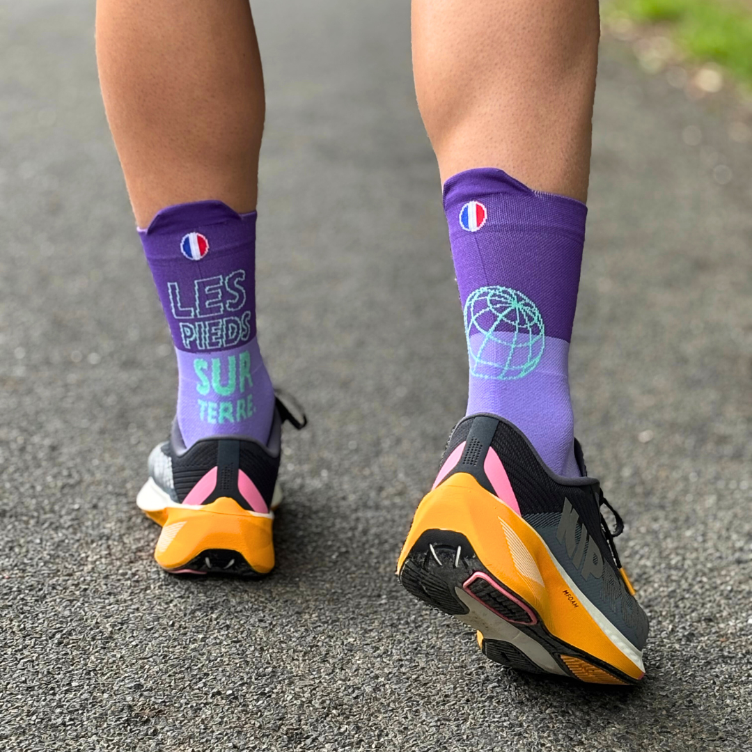 Chaussettes de running - LPST Violette / Musgo