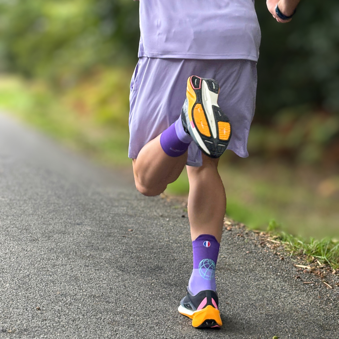 Chaussettes de running - LPST Violette / Musgo