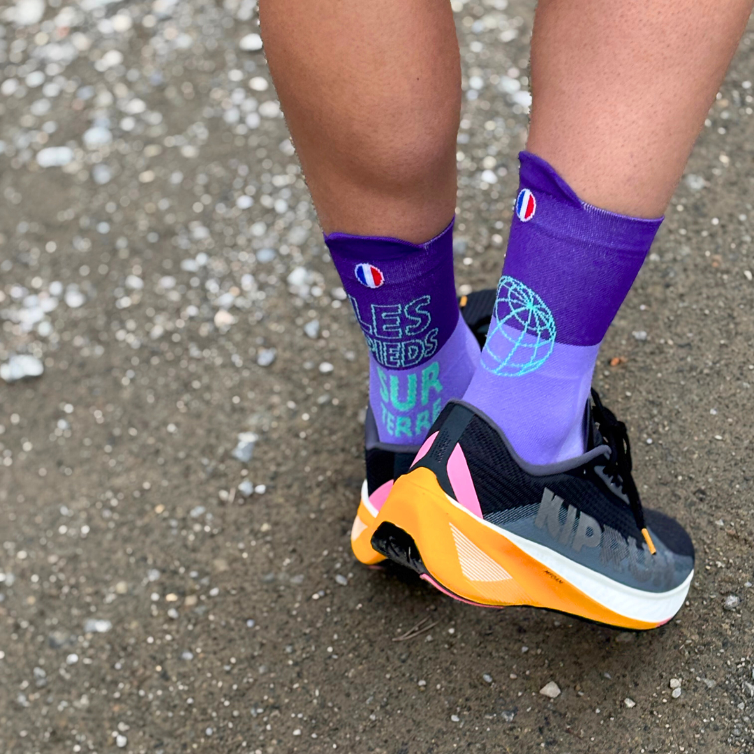 Chaussettes de running - LPST Violette / Musgo
