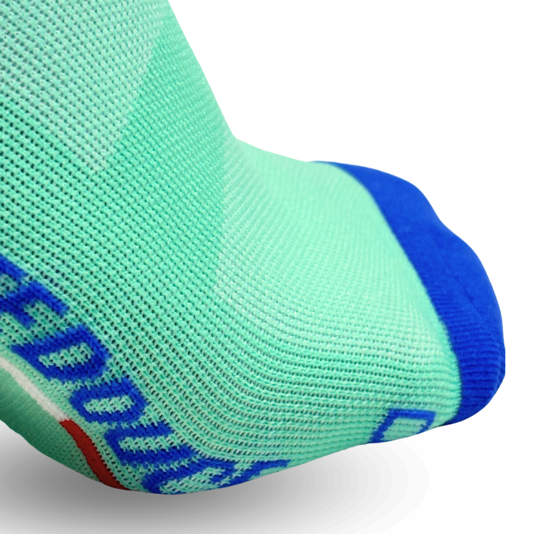 Chaussettes de cyclisme - La vert d'eau/royal
