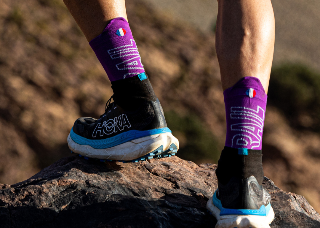 Chaussettes de trail - La violette/ciel TRAIL