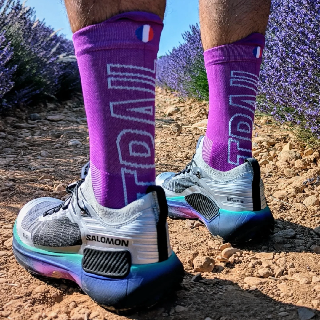 Chaussettes de trail - La violette/ciel TRAIL