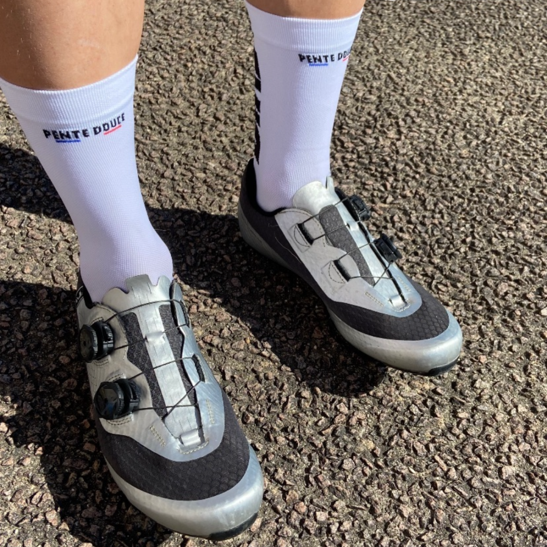 Chaussettes de cyclisme - La Blanche/bleu marine