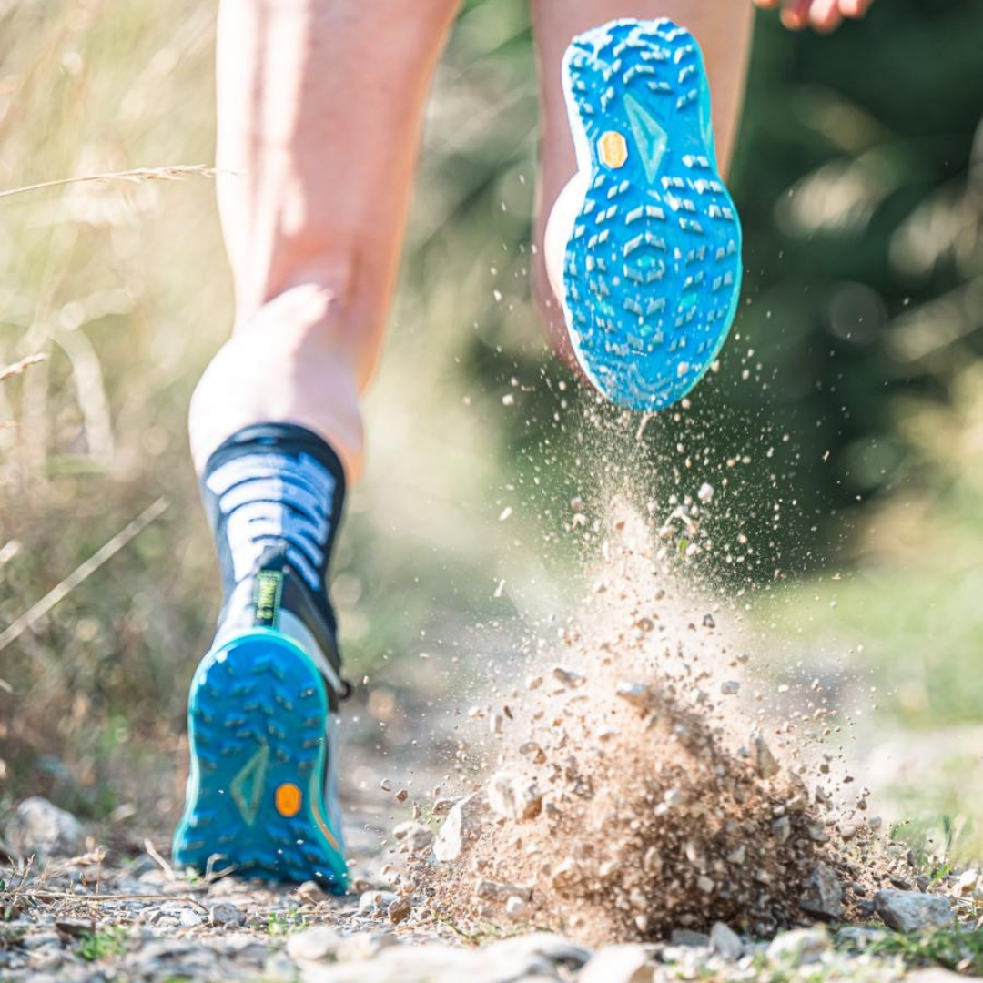 Chaussettes de trail - La noire/turquoise TRAIL