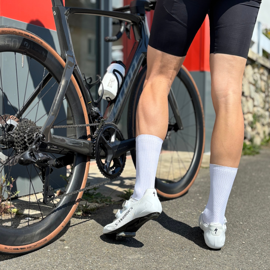 Chaussettes de cyclisme - Aéro blanche