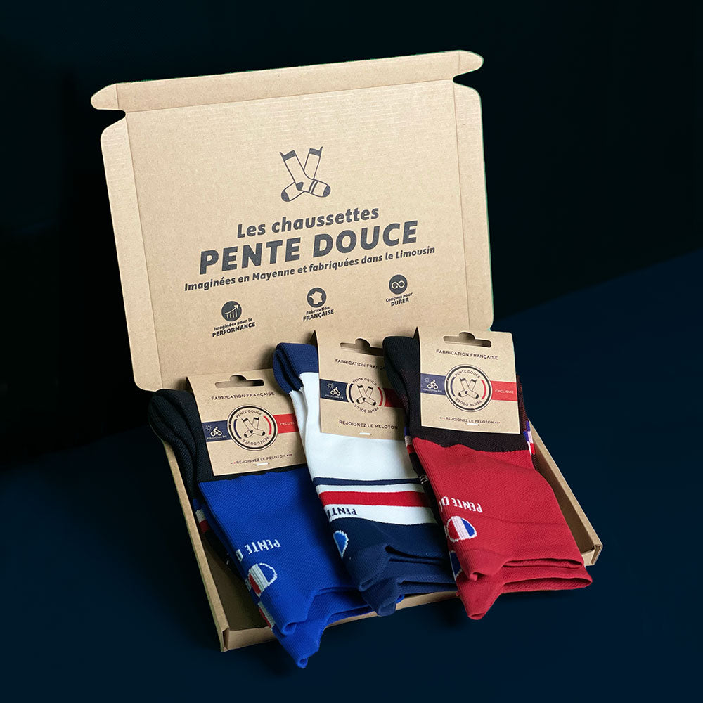 Lot de 3 paires " françaises " cyclisme
