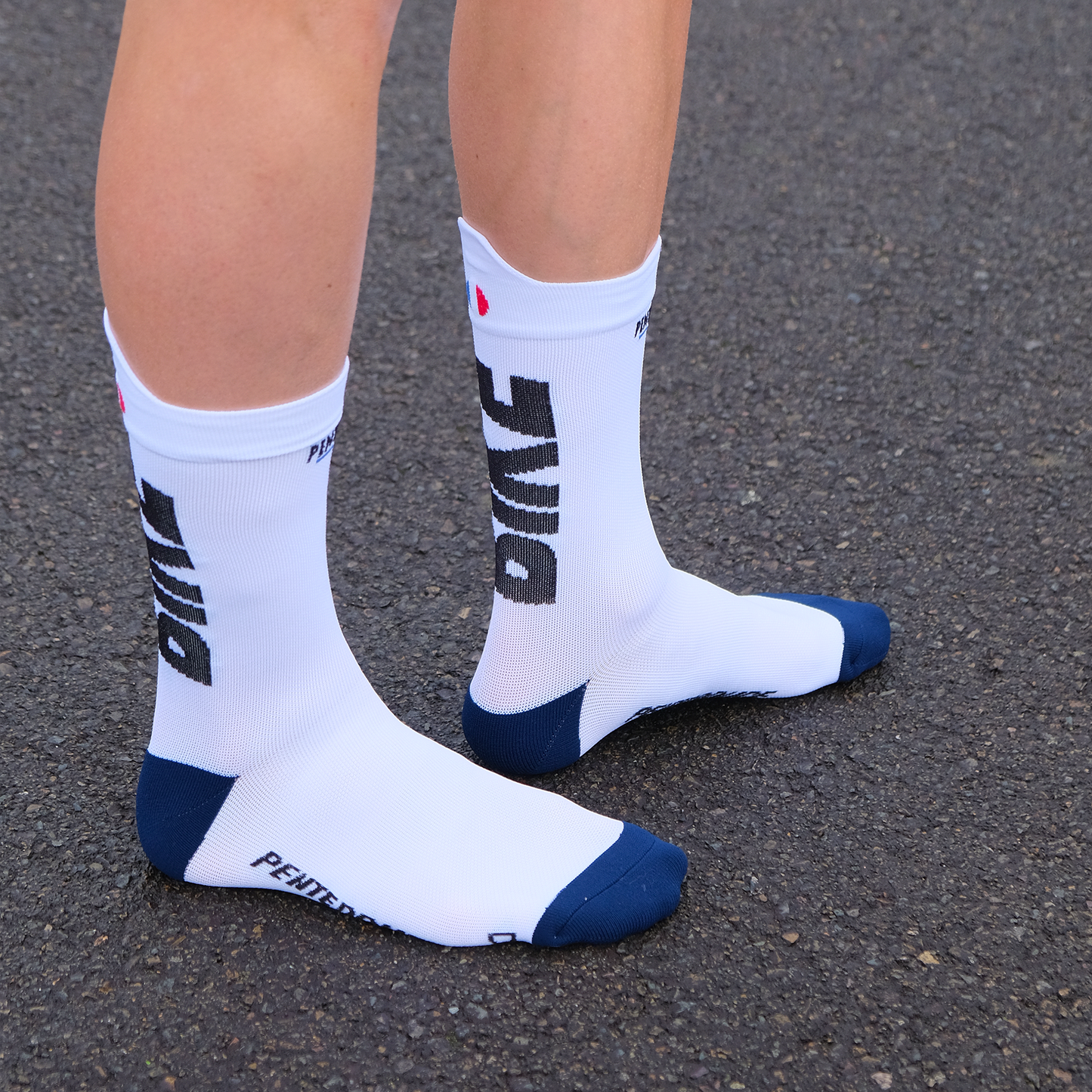Chaussettes de cyclisme - La Blanche/bleu marine