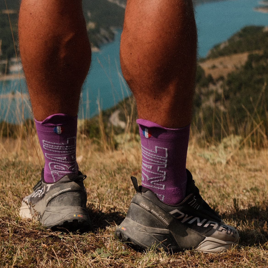 Chaussettes de trail - La violette/ciel TRAIL