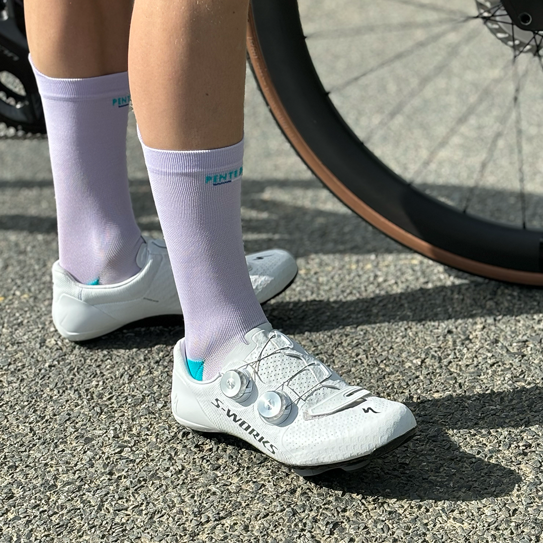 Chaussettes de cyclisme - La lila/verde mar