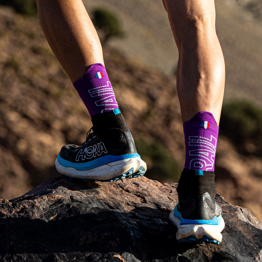 Chaussettes de trail - La violette/ciel TRAIL