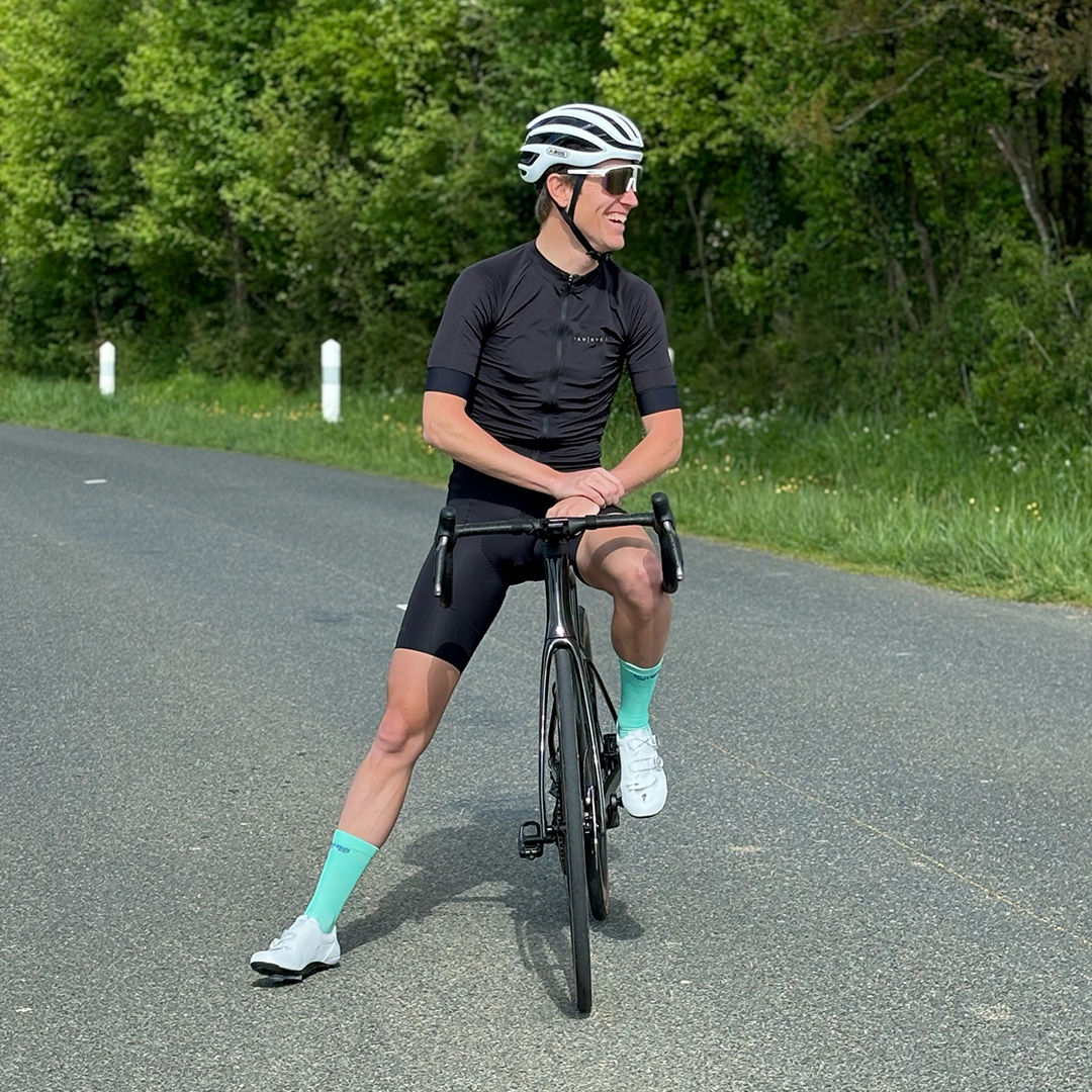 Chaussettes de cyclisme - La vert d'eau/royal