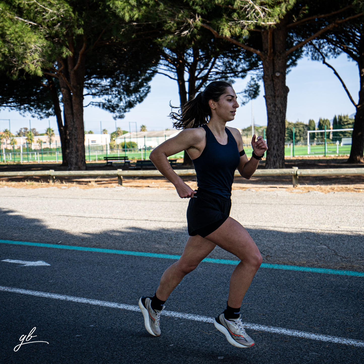 Socquettes de running - La Noir/Violet