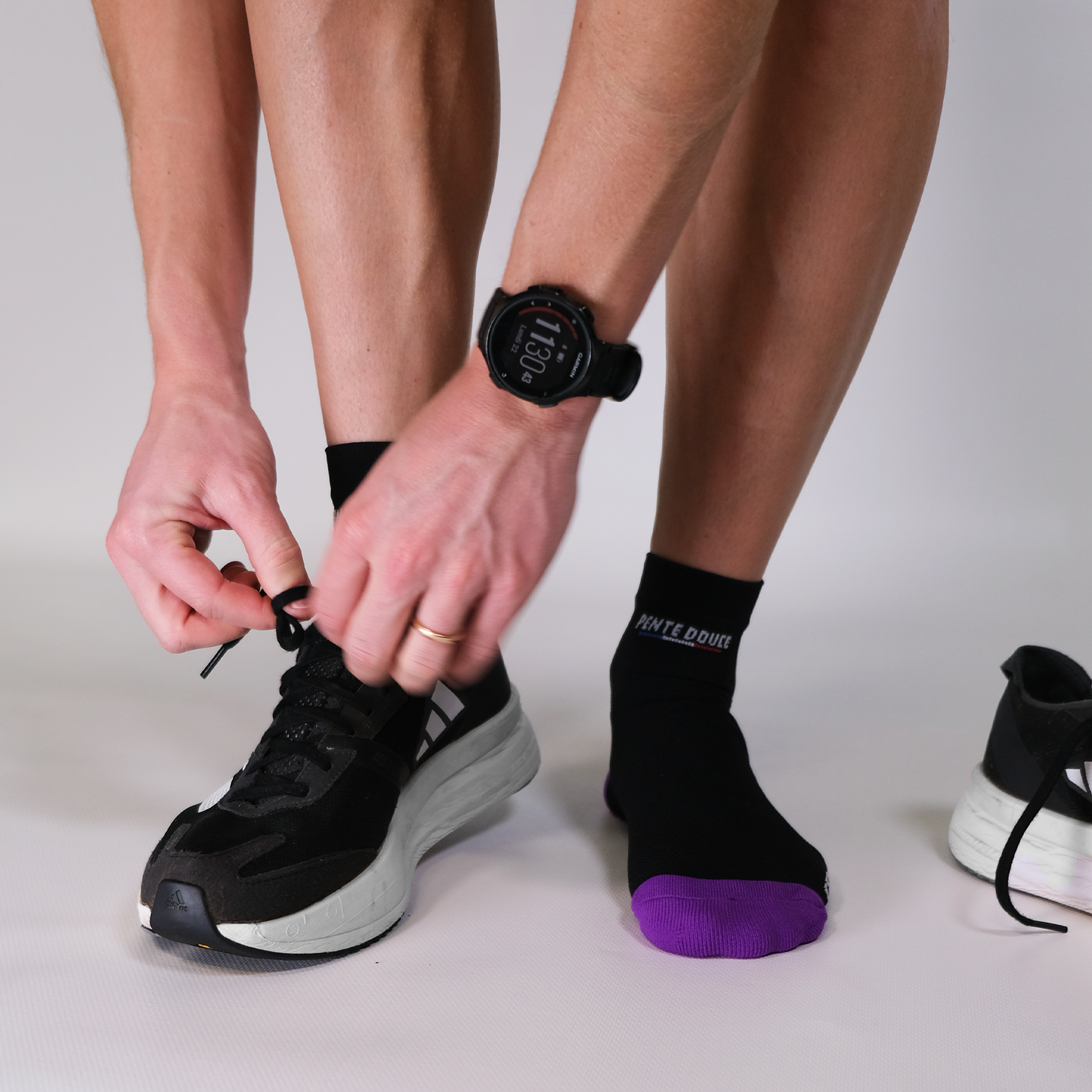 Socquettes de running - La Noir/Violet
