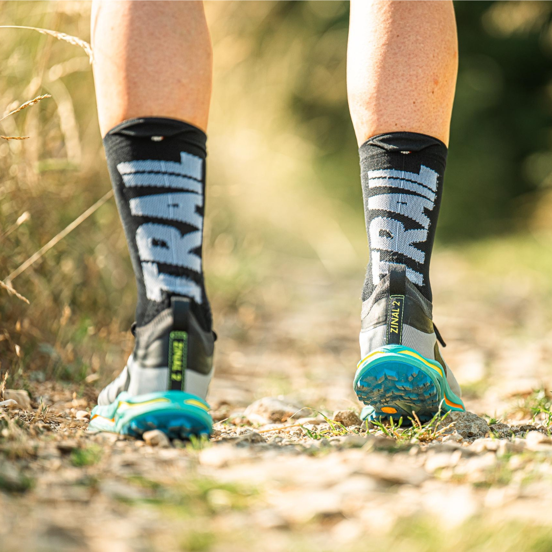 Chaussettes de trail - La noire/turquoise TRAIL
