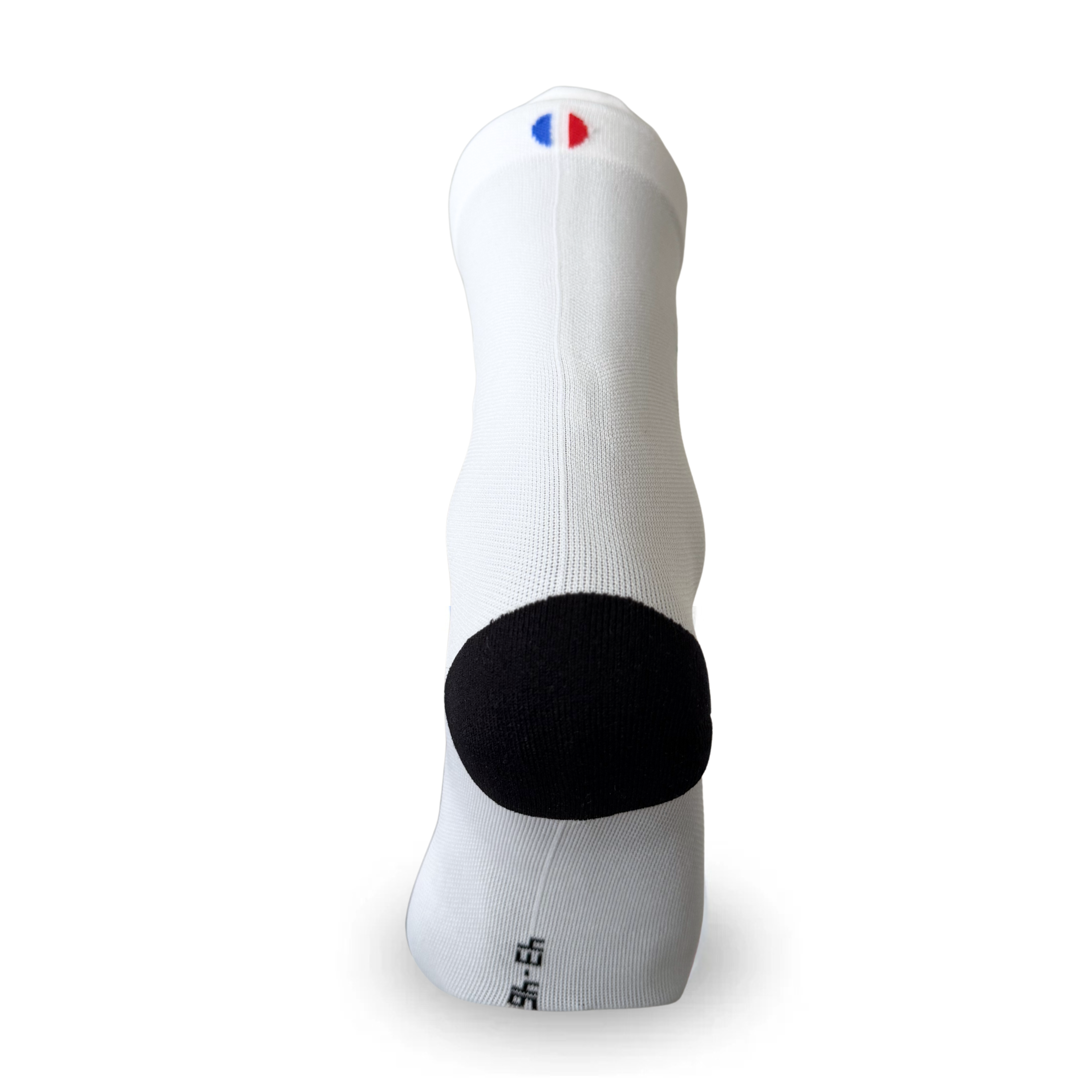 Chaussettes de cyclisme - La blanche à bandes roses