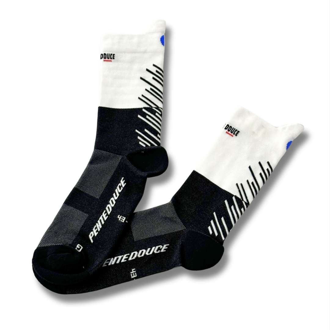 Chaussettes de cyclisme - La noire et blanche - Précommande