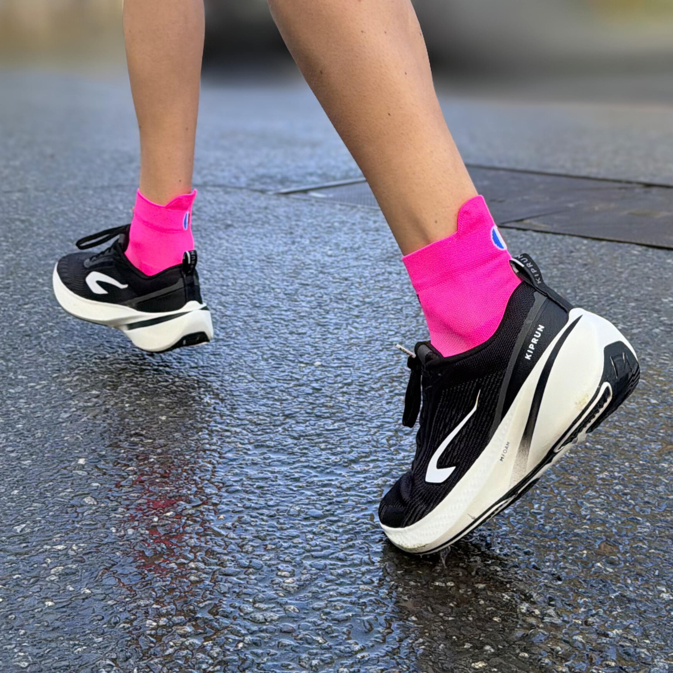 Socquettes de running - La Rose Fluo