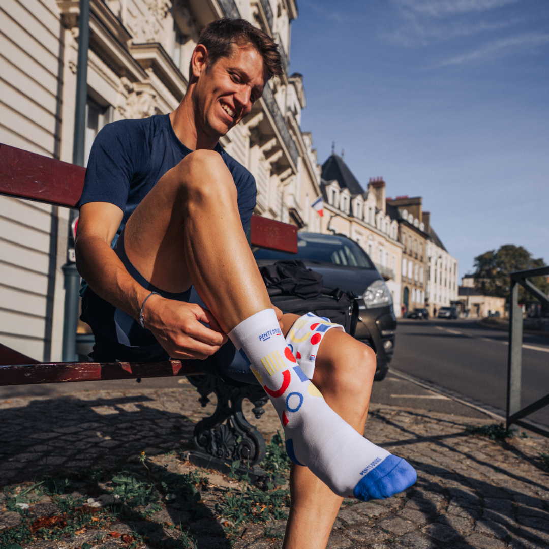 Chaussettes de running - La structure blanche