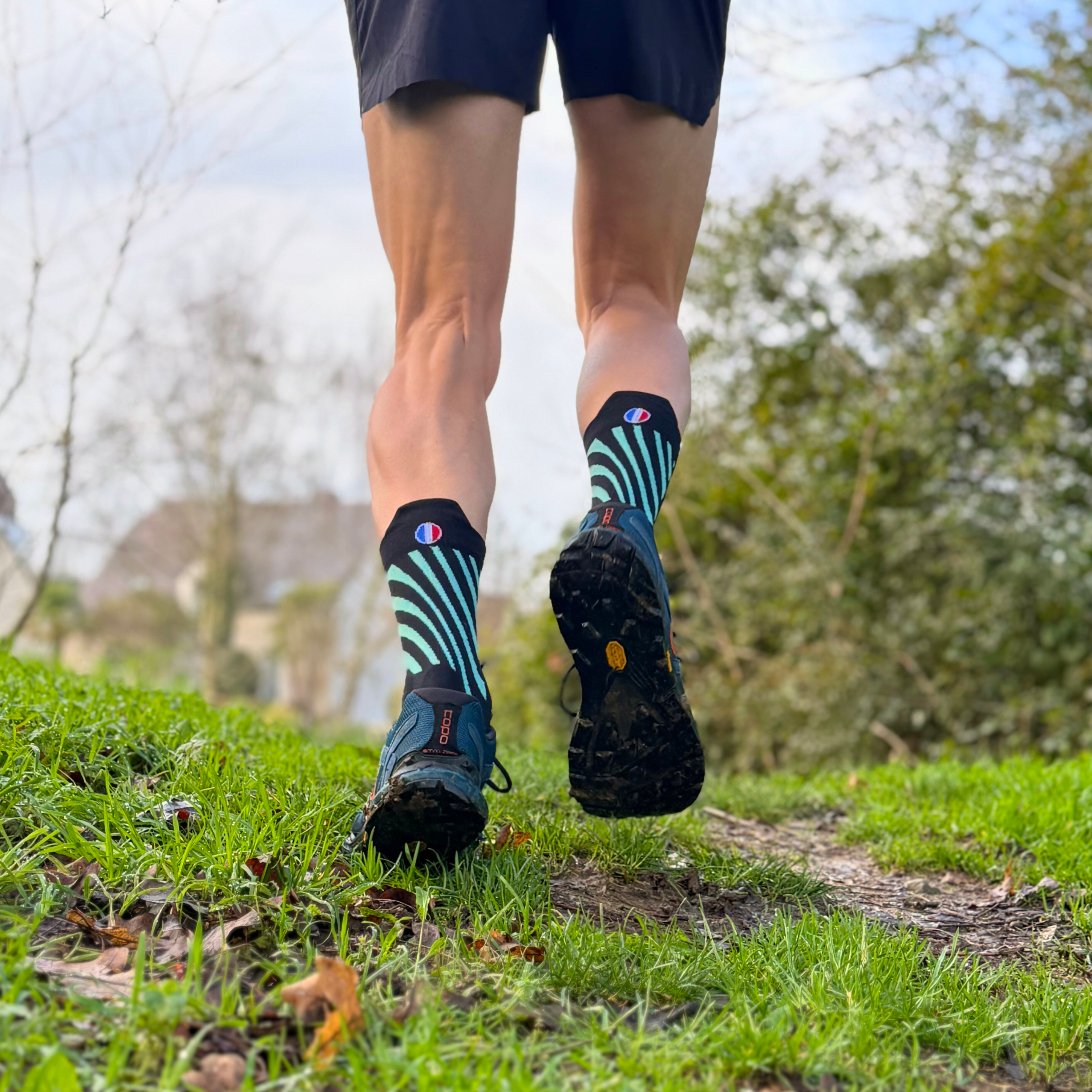 Chaussettes de trail - Ondes Vertes