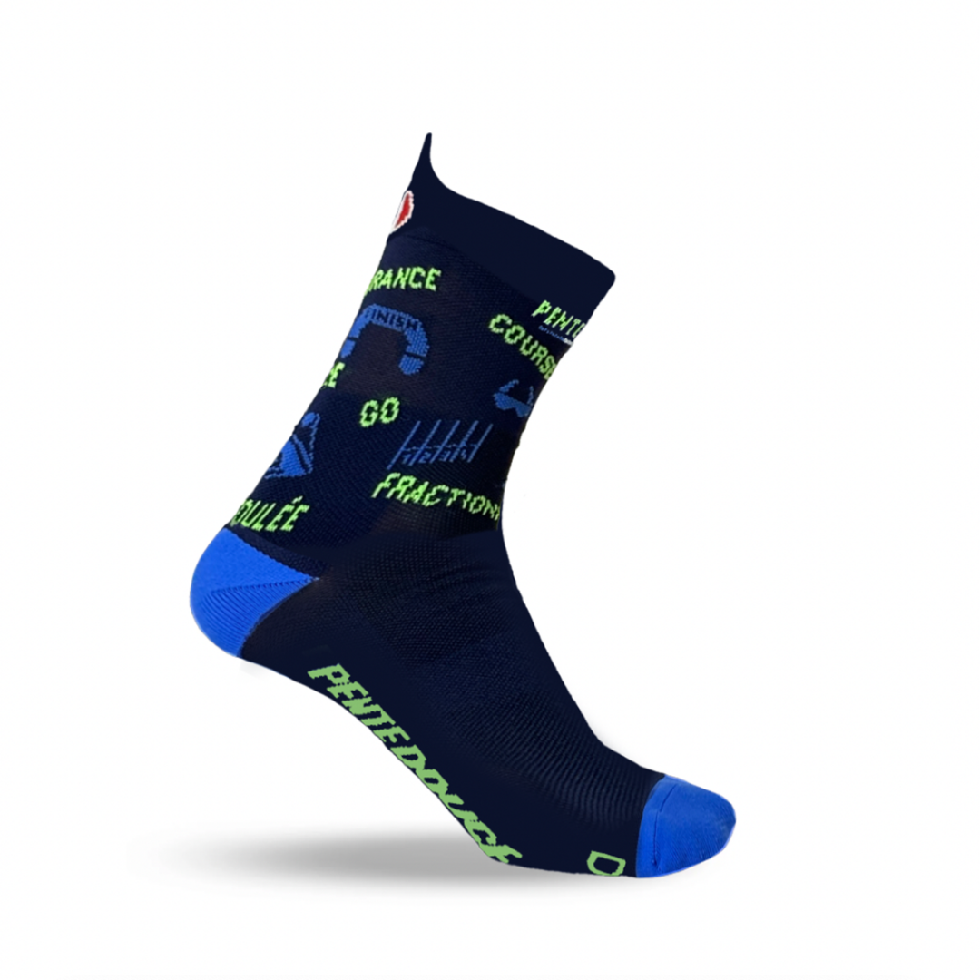 Chaussettes de running - La bleu marine et vert - Précommande