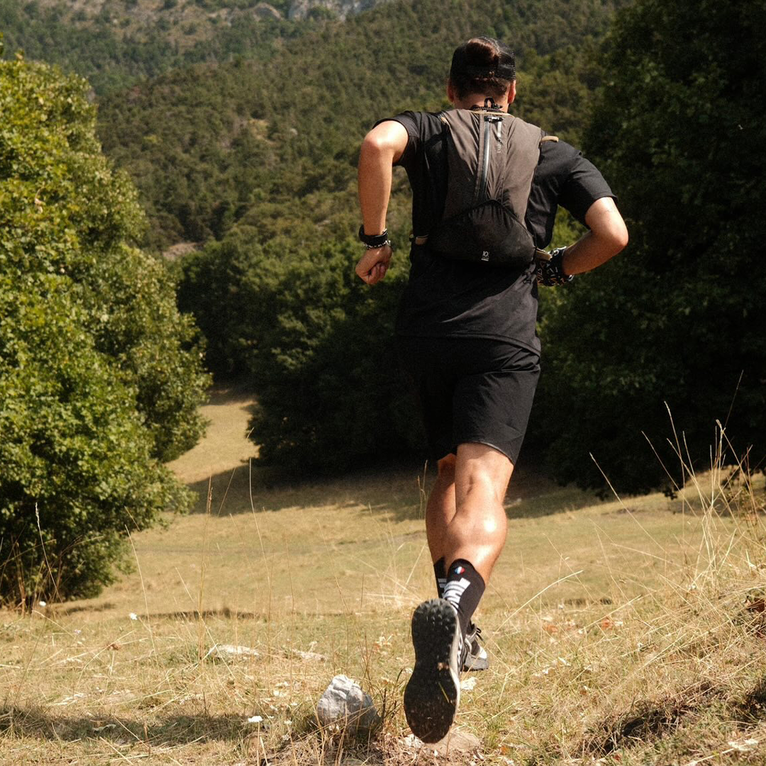 Chaussettes de trail - La noire/turquoise TRAIL