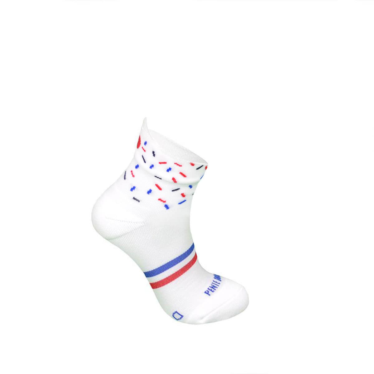 chaussettes de course à pied la socquette blanche à confettis pentedouce fabrication française